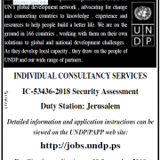 Palestine Polytechnic University (PPU) - Individual Consultancy Services - UNDP